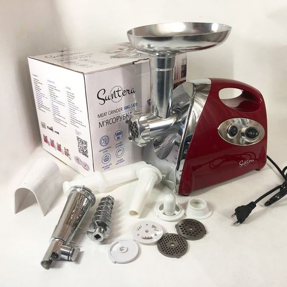 Електром'ясорубка для кухні SMG-5420R 1800 Вт, Хороша Електрична м'ясорубка М'2000 Вт TO-18 | Зображення 7