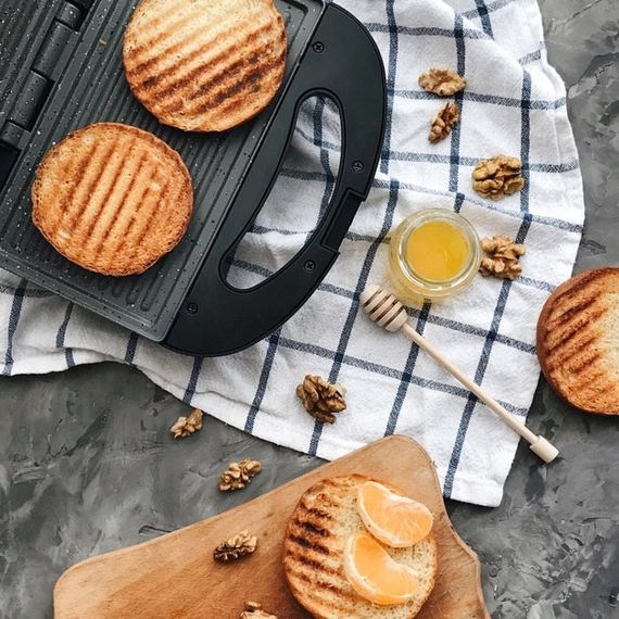 Мощный прижимной электрогриль для дома MAGIO, Прижимной гриль для мяса, Домашний гриль ZR-27