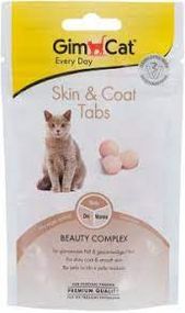 GimCat Skin and Coat Tabs - вітамінні таблетки Джімпет для кішок. 40г
