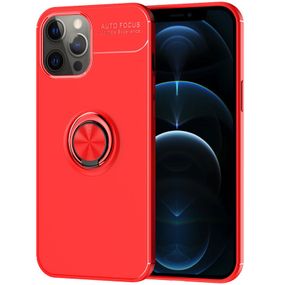 TPU чохол Deen ColorRing під магнітний тримач (opp) для Apple iPhone 12 Pro/12 (6.1") Кольцо-держатель, Красный / Красный