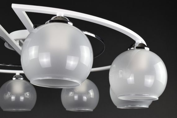 Люстра стельова на 8 лампочок 27416 Білий 19х75х75 см. | Зображення 2