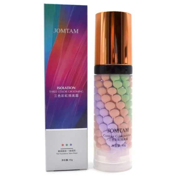 Розгладжуюча основа під макіяж Jomtam Isolation Three Color Grooming триколірна 40 гр