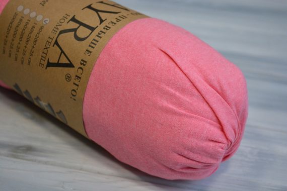 Простирадло 140х200+25 см трикотаж на резинці Малинове | Зображення 1