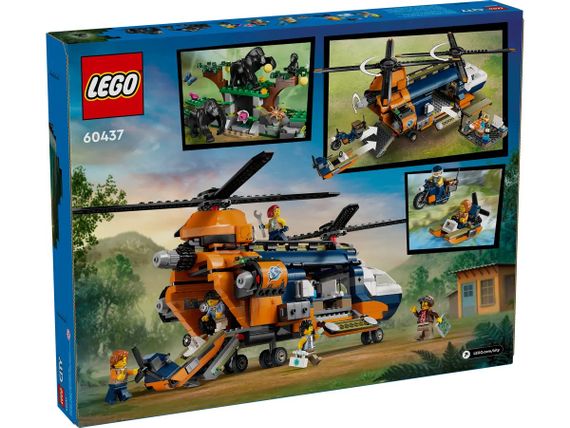 Конструктор LEGO City Вертоліт у базовому таборі для дослідження джунглів 60437 | Зображення 1