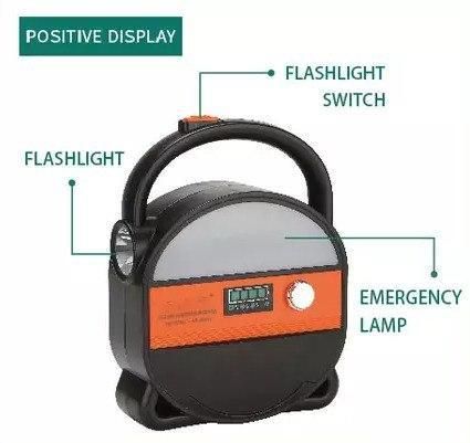 Портативная cолнечная автономная система Solar Light AT-9017 панель походны фонарь радио повербанк | Зображення 5