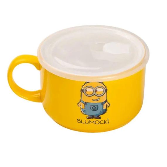 Миска порцелянова з пластиковою кришкою, 900 мл, для супу та локшини HP-15-18BM | Зображення 1