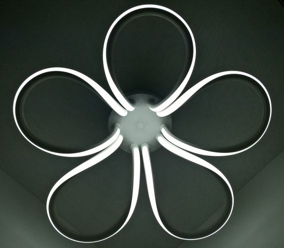 Люстра світлодіодна стельова LED світильник для квартири на стелю лед 25099 Білий 19х61х61 см. | Зображення 1