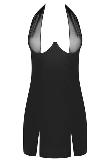 Сорочка Passion Kesmina chemise Черная L/XL | Зображення 3