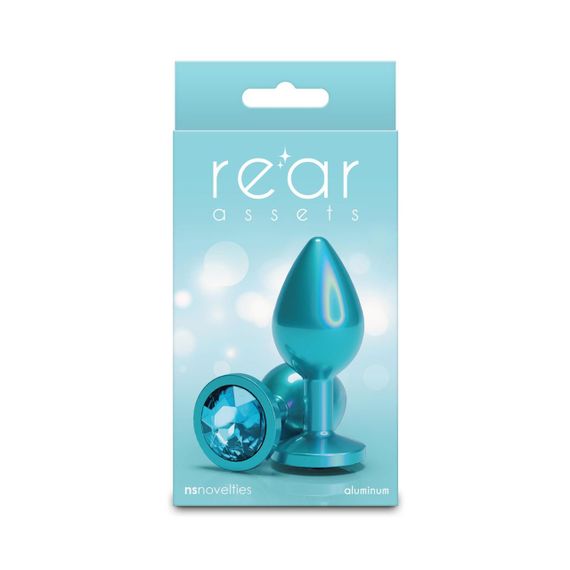 Анальна пробка NS Novelties Rear Assets — Iridescent Teal — Medium — Teal Sex Aura | Зображення 2