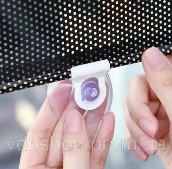 Рулонна сонцезахисна шторка на пластикові вікна 45*125 см, Чорна | Зображення 4