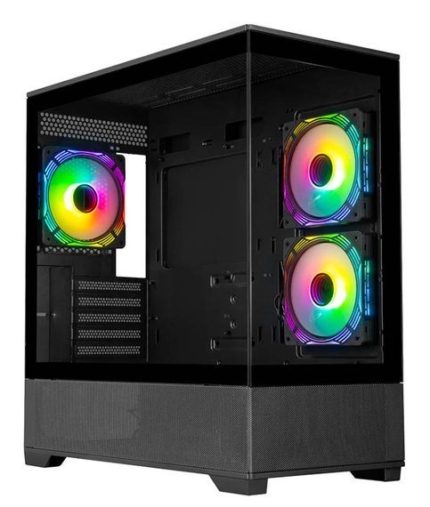 Ігровий ПК STALKER (Axon GM-03AB Glass Black) Башта / AMD Ryzen 5 5500 (6 (12) ядер по 3,6 - 4,2 ГГц) / 16 ГБ DDR4 / 256 ГБ SSD + 1000 ГБ HDD / nVidia GeForce RTX 5060, 8 ГБ GDDR7, 128-біт б/в | Зображення 1