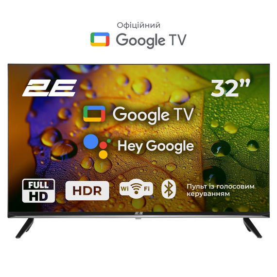 Телевізор 32&quot; 2E LED FHD 60Hz Smart Google TV Black 2E-32A07KF | Зображення 1