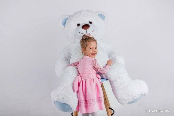 Большая мягкая игрушка мишка Yarokuz Билли 150 см Белый | Зображення 4