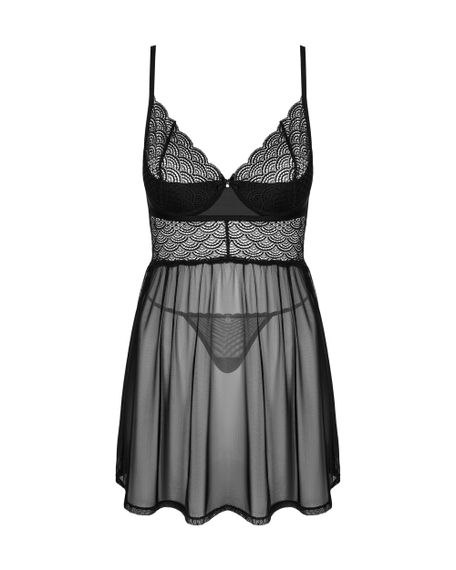 Сорочка Obsessive Chemeris babydoll Черная XL/2XL | Зображення 2