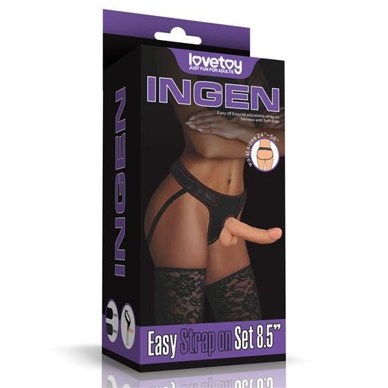 Страпон - Ingen Easy Strap-On Set 8.5" Flesh Sex Aura