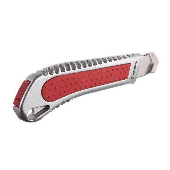 Ніж з відламним лезом 18 мм, протиковзкий корпус INTERTOOL HT-0504 | Зображення 2