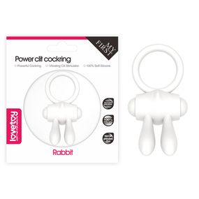 Эрекционное кольцо - Power Clit Cockring Rabbit White sexstyle