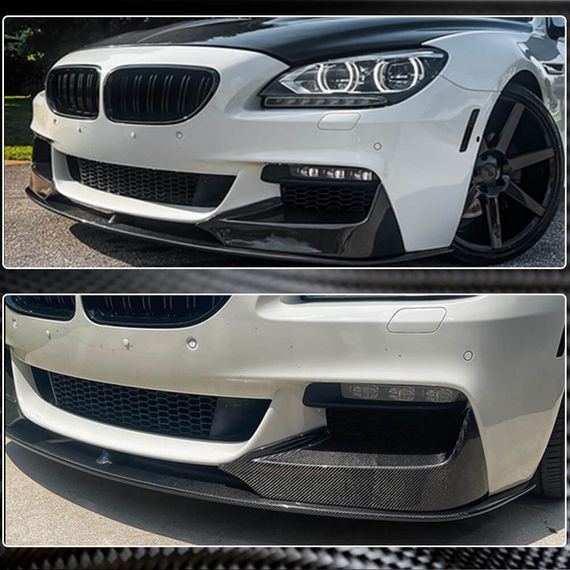 Накладка на передній бампер Lip V1 (для M-Sport, Карбон) для BMW 6 F12/F13/F06 2011-2018 рр | Зображення 2