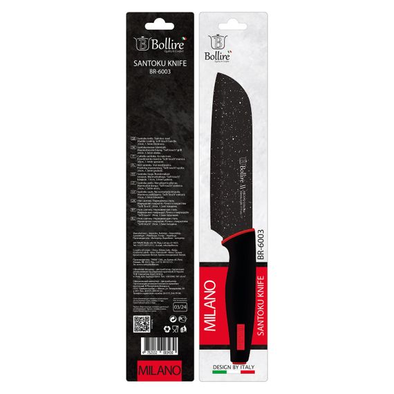 Ніж Santoku з покриттям Milano BOLLIRE | Зображення 4