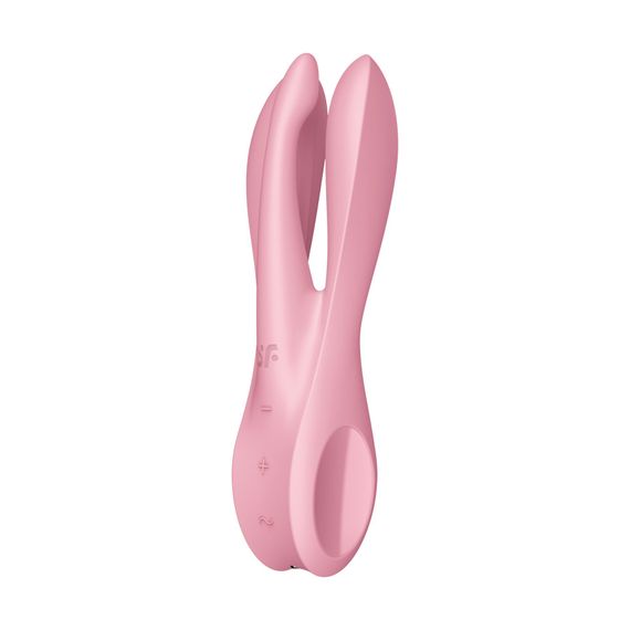 Кліторальний вібратор Satisfyer Threesome 1 Pink з трьома гнучкими пальчиками | Зображення 1