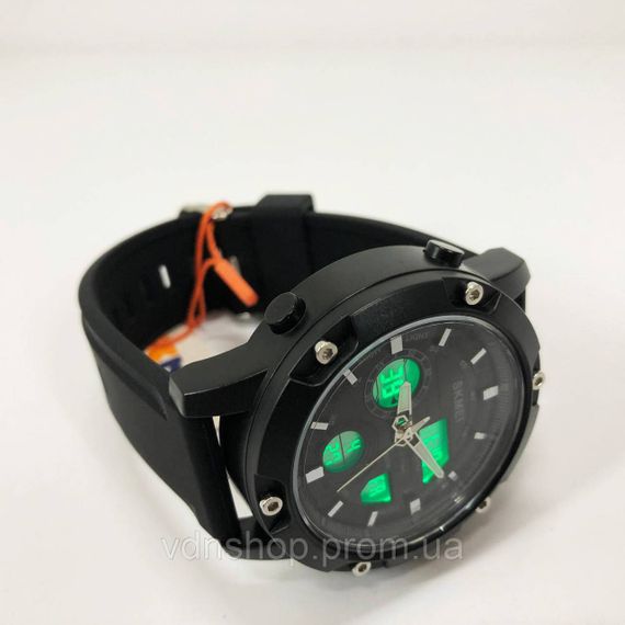 Мужские часы для рыбалки SKMEI 1757BKWT, Часы наручнные спортивные Спортивно тактические HM-55 | Зображення 1