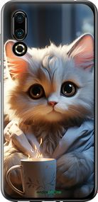 Чохол на Meizu 16S Білий кіт "5646u-1701-2448"