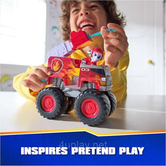 Paw Patrol Rescue Wheels Пожарный автомобиль с водителем Маршал серии Мега колеса Щенячий патруль Оригинал | Зображення 5