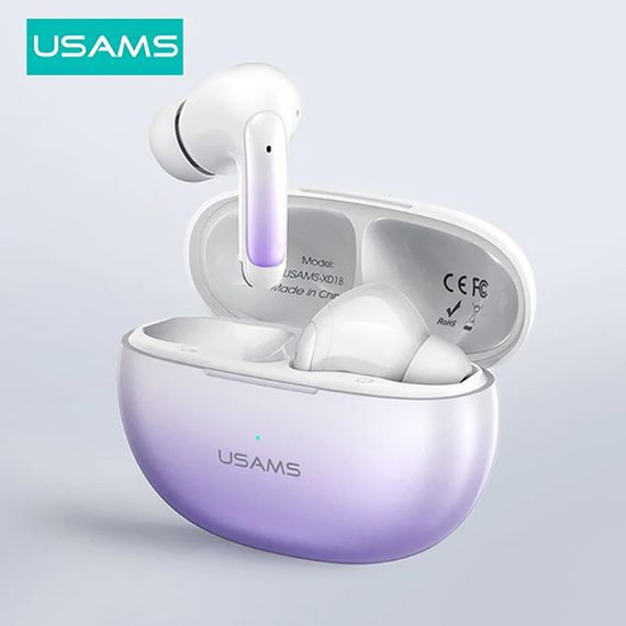 Беспроводные TWS наушники Usams-XD19 X-don Series ENC BT 5.3 Gradient Purple | Зображення 3