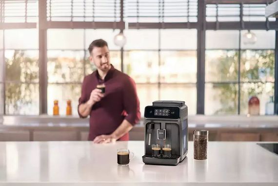 Кавомашина Philips Series 1200, 1.8л, зерно, ручний капуч, авторецептів -2, чорний (EP1224/00) | Зображення 1