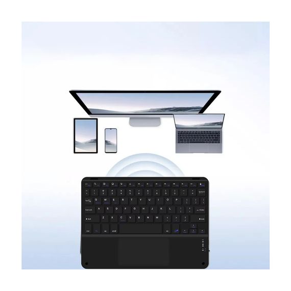 Клавіатура BeCover with TouchPad Bluetooth UA Black (713403) | Зображення 5