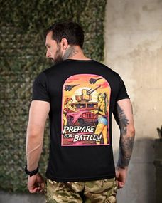 Тактична потоотводяща футболка battle black ПП4649