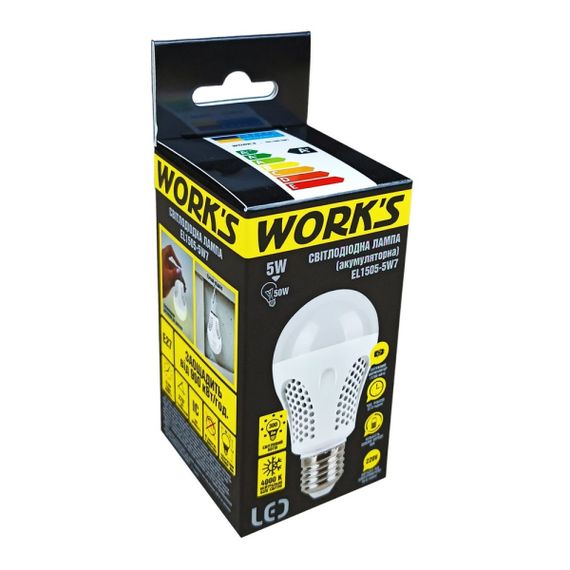 Лампа аккумуляторная LED EL1505D-12W7 WORK'S | Зображення 4