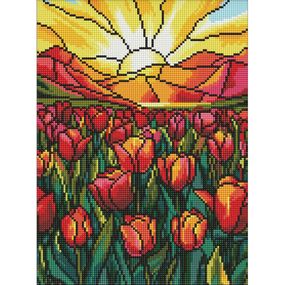 Алмазна мозаїка "Поле тюльпанів" ©art_selena_ua AMO8066, 30х40 см