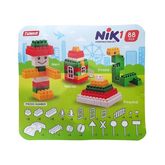 Дитячий конструктор з великими деталями "NIK-1" 71863, 88 деталей | Зображення 2
