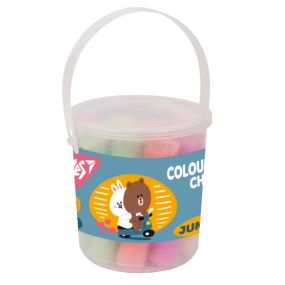 Крейда кольорова у відрі YES 400508 Line Friends 12 шт. Різнокольоровий shop (5056574434371)