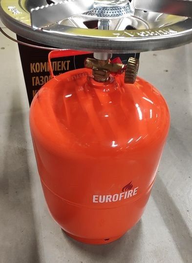 Баллон газовый с горелкой EuroFire 5 кг 12.5 л для дома кемпинга дачи и походов (BG869-5) | Зображення 6