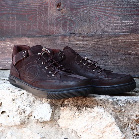 Нубукові теплі коричневі кеди | Зображення 1