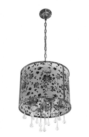 Люстра подвесная с абажуром E14 40W CH (BR-01 251S/4)