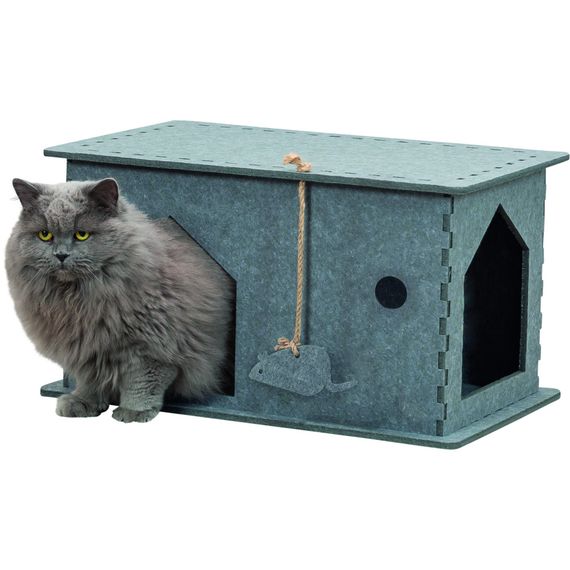 Будиночок Trixie Lene для котів фетр 54х30х35 см сірий | Зображення 1