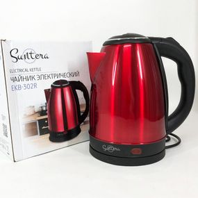Хороший электрический чайник Suntera EKB-302R / Маленький электрочайник / LG-385 Бесшумный чайник