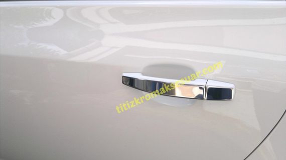 Накладки на ручки ВУЗЬКІ (4 шт., нерж., Omsa) для Opel Astra J 2010-2024 рр | Зображення 1