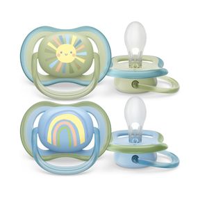 Avent Пустушка ортодонтична Ultra Air для хлопчиків 0-6 міс, 2шт (SCF085/58)