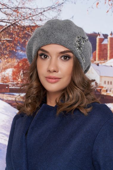 Берет «Кассия» темно-серый