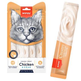 Wanpy Creamy Lickable Treats Chicken & Crab ванпи курица с крабом жидкое лакомство для котов