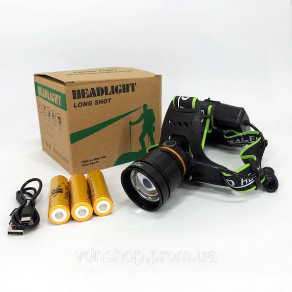 Налобний ліхтар зі зручним ремінцем для голови, Потужний акумуляторний ліхтарик на голову CM-91 | Зображення 5