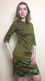 Плаття-футляр комбіноване П120