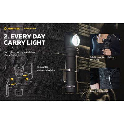 Фонарь Armytek Wizard C2 Pro Marnet USB White (F08701C) | Зображення 4