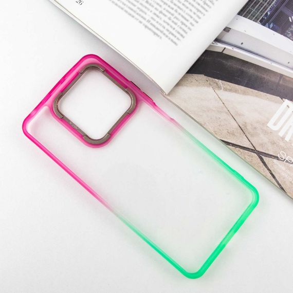 Чохол TPU+PC Fresh sip series для Xiaomi Redmi Note 13 4G Салатовий / Рожевий | Зображення 2