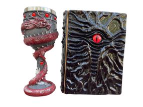 Подарунковий набір Келих 3D Танард Red і Блокнот 3D «Книга, що дивиться у відповідь»