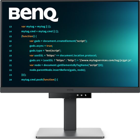 TFT 24.1" BenQ RD240Q, WQXGA, 16:10, USB-C, HDMI, DP, HAS, Pivot, колонки, темно-сірий | Зображення 6